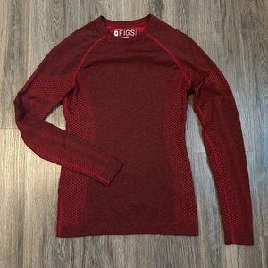 Women’s figs maroon seamless Salta performance under scrub XS